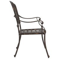 Sdraio da giardino  2 pz in alluminio di bronzo