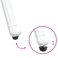 Sedia da giardino  2 pz bianca in alluminio pressofuso