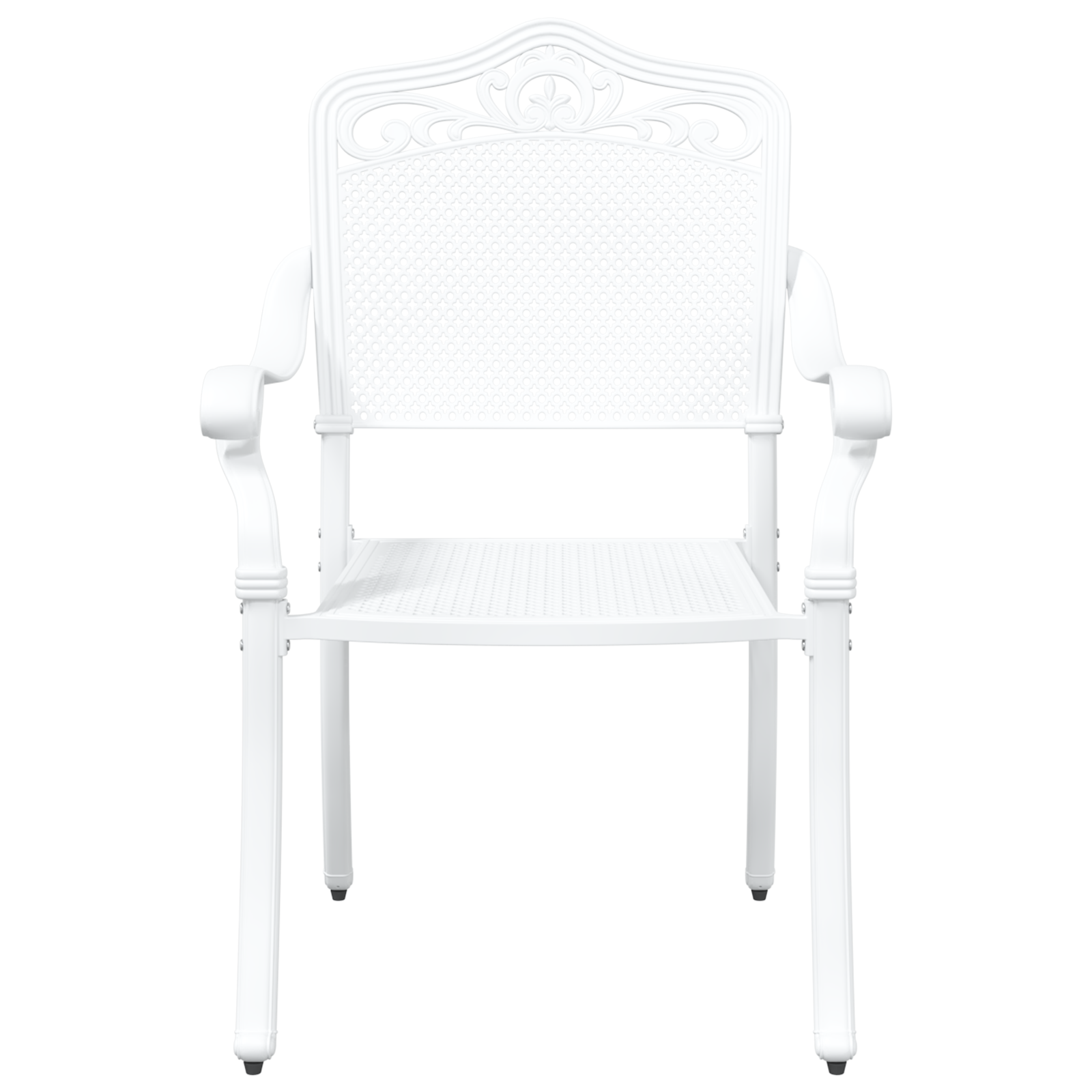 Set di 2 Poltrone da Giardino  in Alluminio Bianco