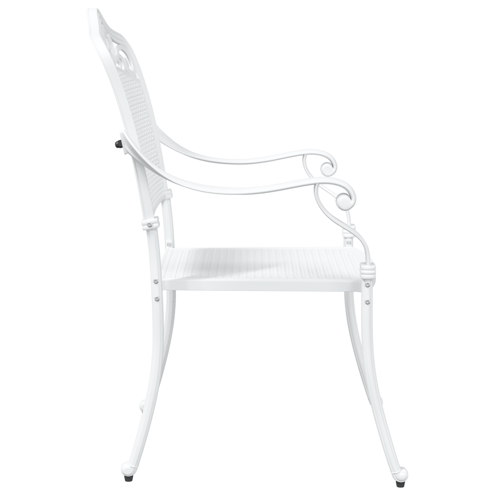 Set di 2 Poltrone da Giardino  in Alluminio Bianco