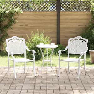 Set di 2 Poltrone da Giardino  in Alluminio Bianco