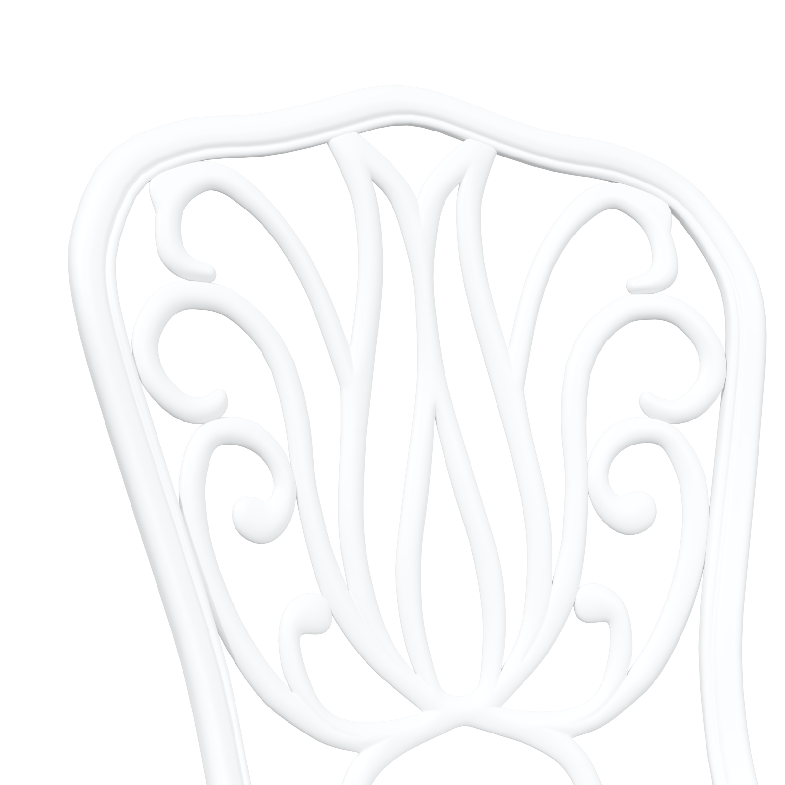 Set da Giardino Bistro 3 Pezzi  in Alluminio Bianco