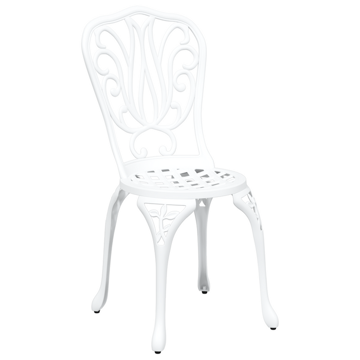 Set da Giardino Bistro 3 Pezzi  in Alluminio Bianco