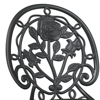 Set Bistro da Giardino 3 Pezzi in Alluminio Fuso Nero