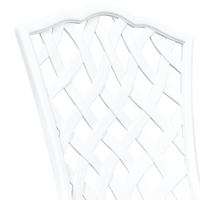 Set Giardino Bistro 3 Pezzi Bianco in Alluminio