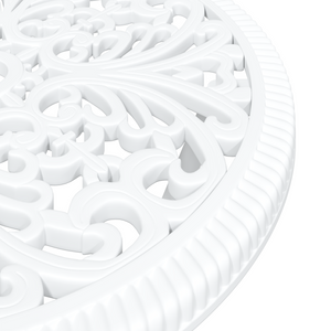 Set Giardino Bistro 3 Pezzi Bianco in Alluminio