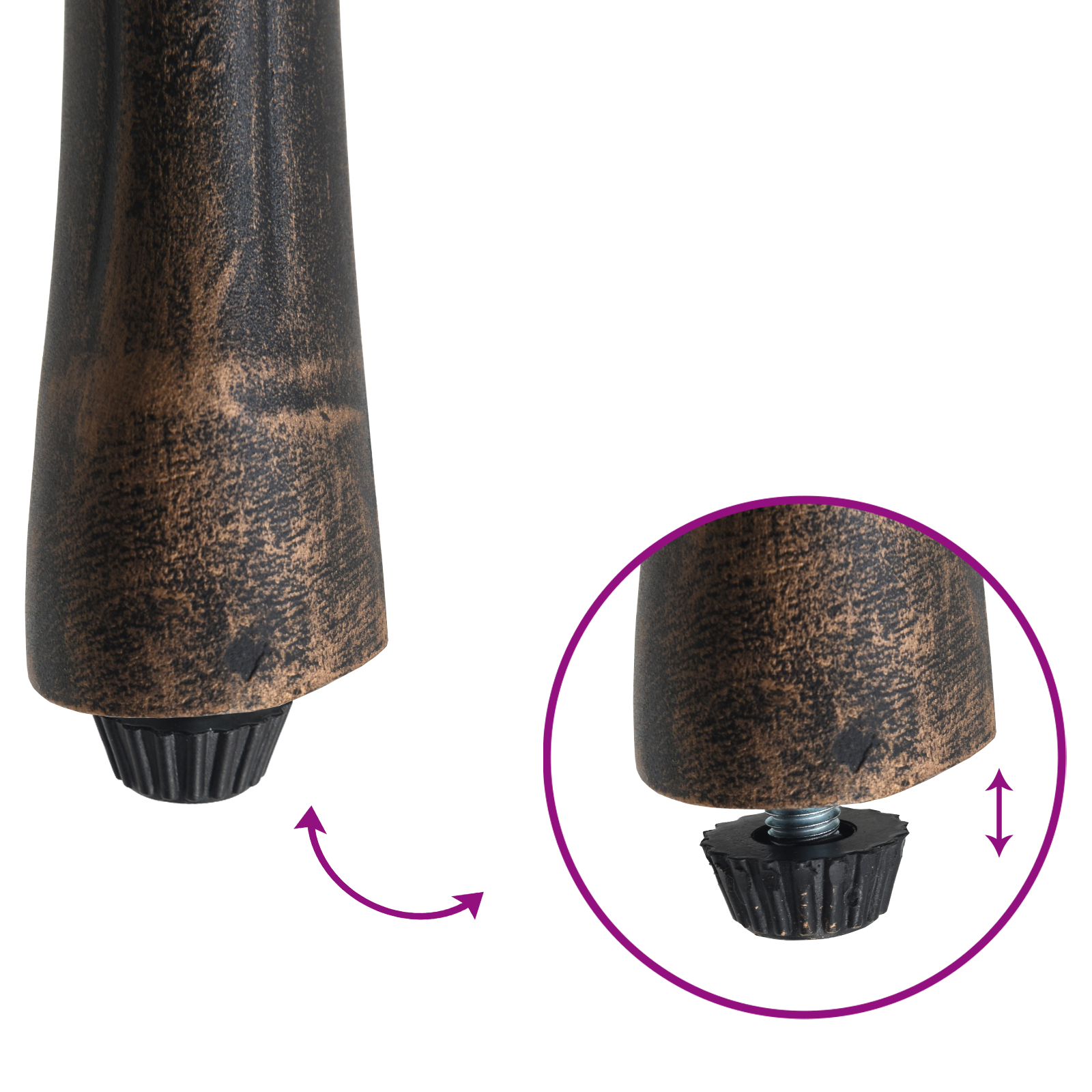 Sedie da giardino  2 pz in alluminio fuso bronzo