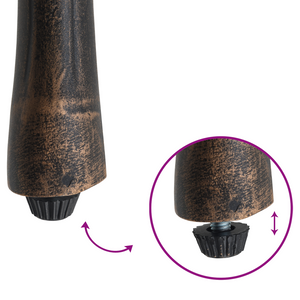 Sedie da giardino  2 pz in alluminio fuso bronzo