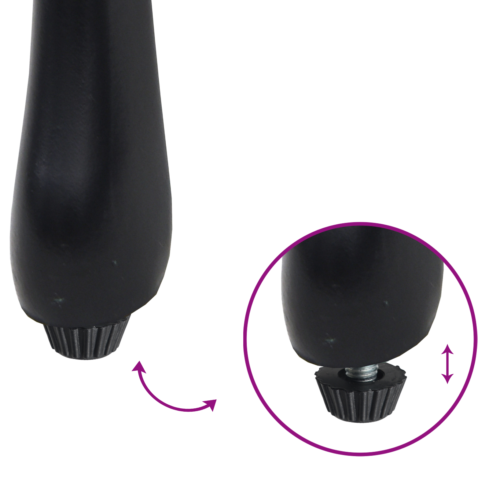 Sdraio da giardino 2 pcs Nero in alluminio pressofuso