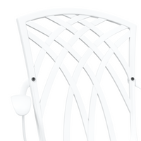 Sedie da giardino  2 pz in alluminio bianco