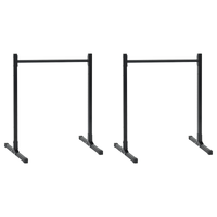 Stazioni per Dips 2 pz Altezza Regolabile 88.5/98.5 cm Acciaio