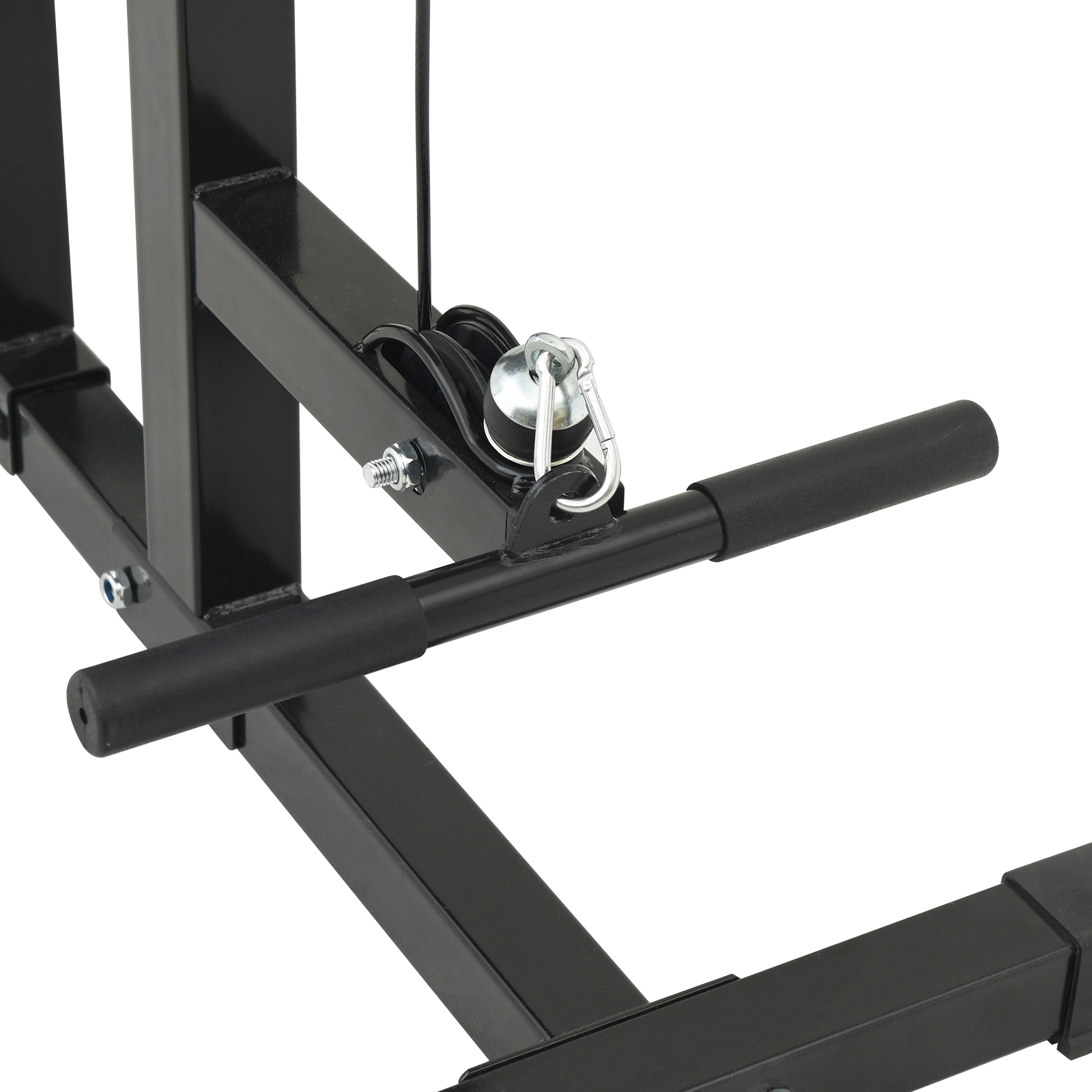 Macchina per Lat Pulldown con Sedia Regolabile 80 kg Caricabile in Acciaio