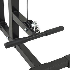 Macchina per Lat Pulldown con Sedia Regolabile 80 kg Caricabile in Acciaio