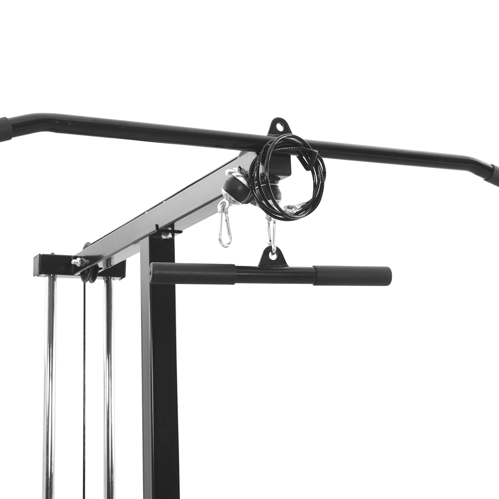 Macchina per Lat Pulldown con Sedia Regolabile 80 kg Caricabile in Acciaio