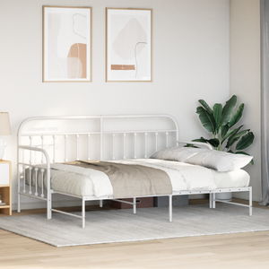 Struttura letto giorno  con letto estraibile Bianco 75x190 cm Acciaio