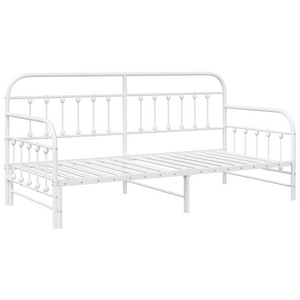 Struttura letto daybed con letto estraibile bianco 90x190 cm in acciaio