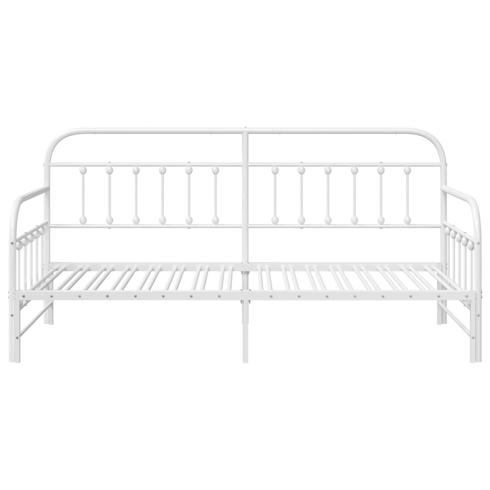 Struttura letto daybed con letto estraibile bianco 90x190 cm in acciaio