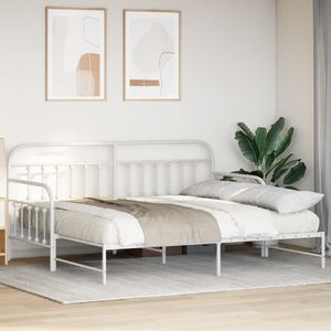 Struttura letto daybed con letto estraibile bianco 90x190 cm in acciaio
