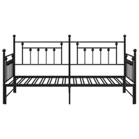 Struttura letto giorno  con letto estraibile nera 90x200 cm in acciaio