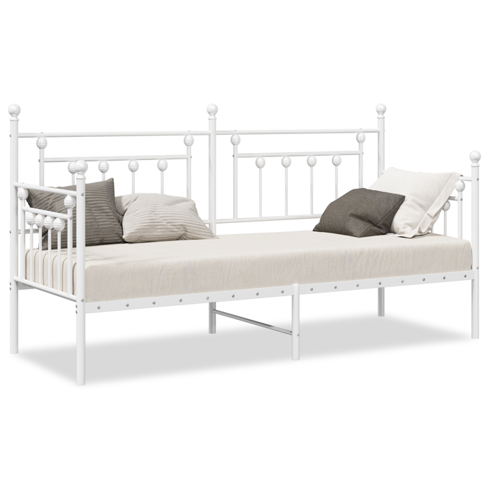 Struttura Letto Giornaliero Bianca 80x200 cm in Acciaio