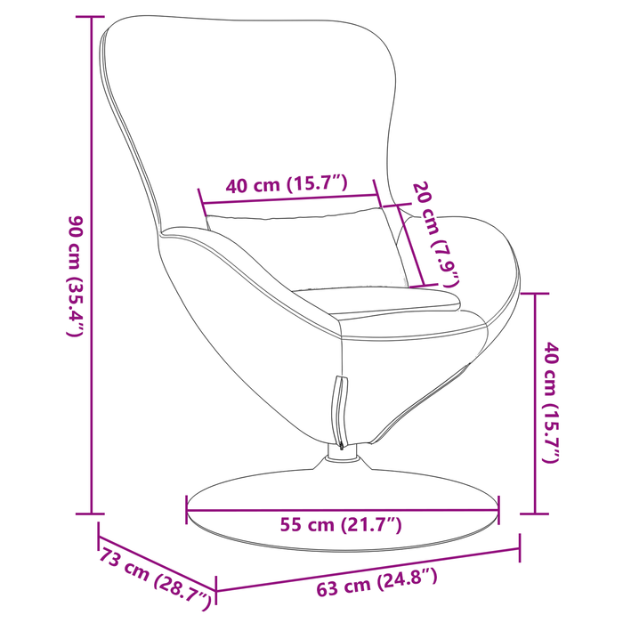 Poltrona a uovo  Rosso vino Tessuto