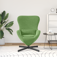 Poltrona a uovo  Verde Chiaro in Velluto