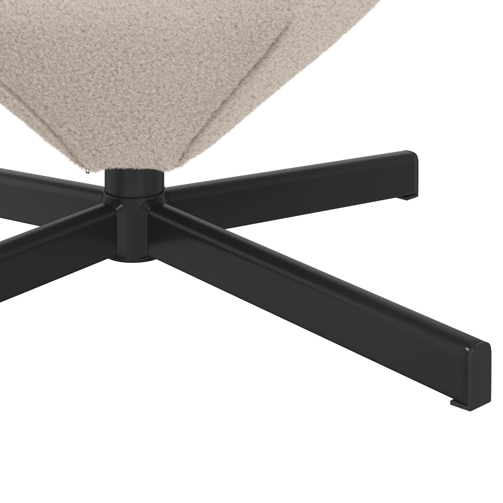 Poltrona a Uovo  Grigio Chiaro in Stoffa Curly