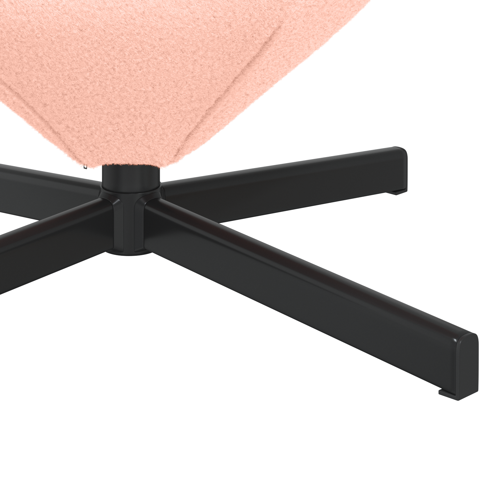 Poltrona a Uovo  Rosa in Tessuto Simile alla Lana Riccia