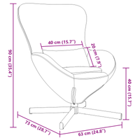 Poltrona a Uovo  Rosa in Tessuto Simile alla Lana Riccia