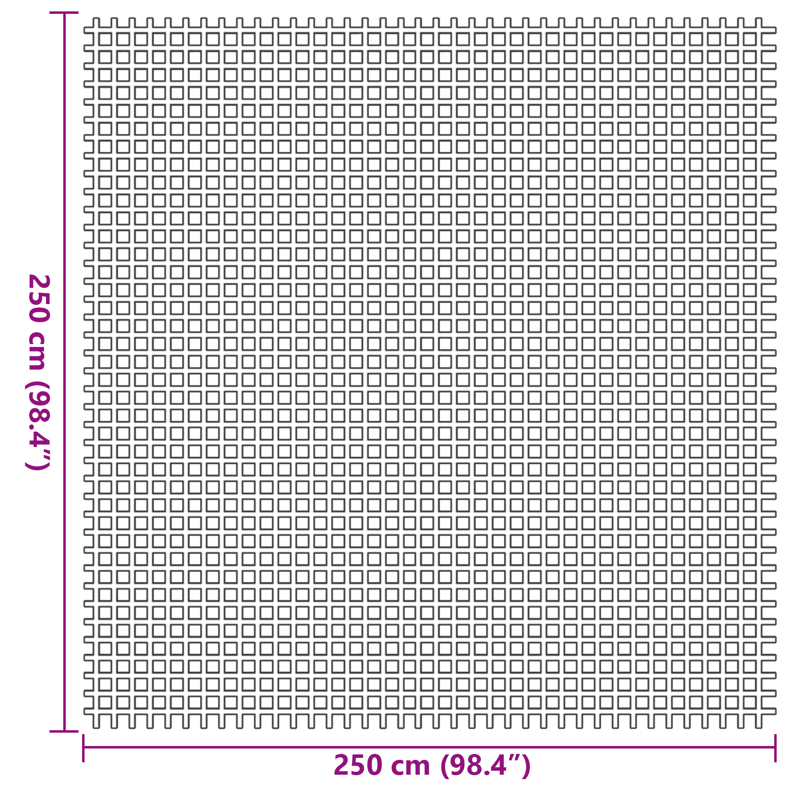 Tappeto per Tenda Antracite 2,5x2,5 m
