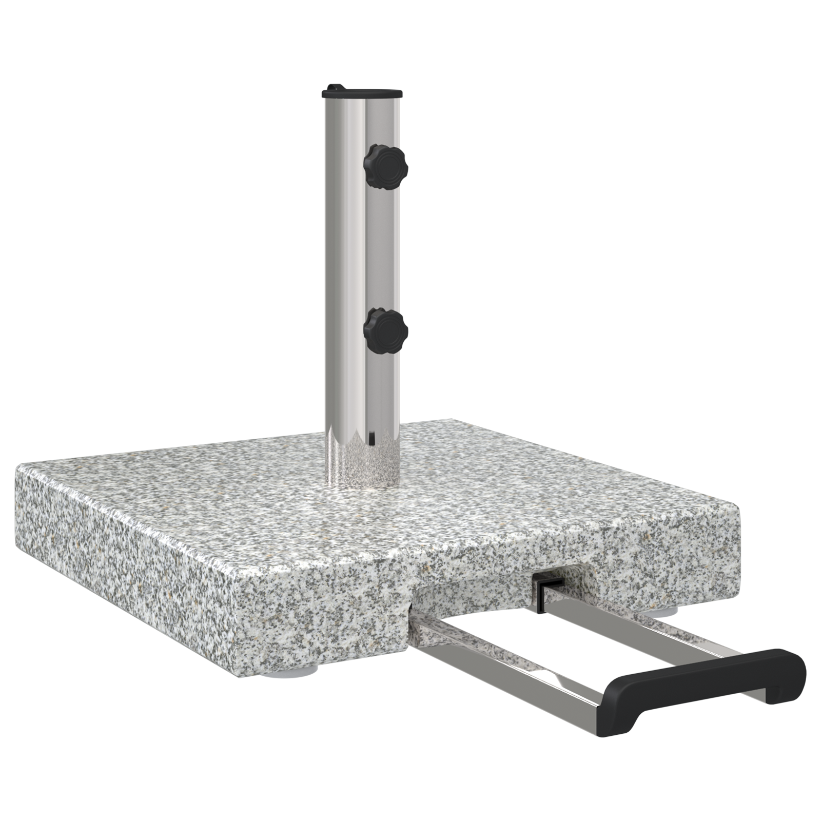 Base per Ombrellone con Ruote Grigia Granito 29 kg Quadrata