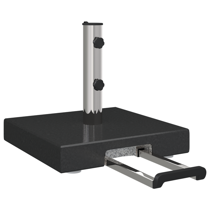 Base Ombrellone con Maniglia Granito Nero 29 kg Quadrata