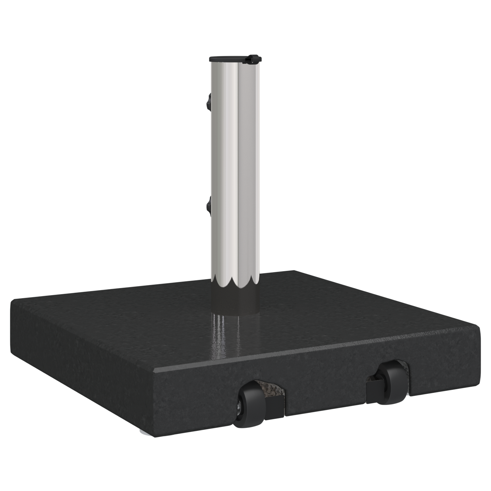 Base Ombrellone con Maniglia Granito Nero 29 kg Quadrata