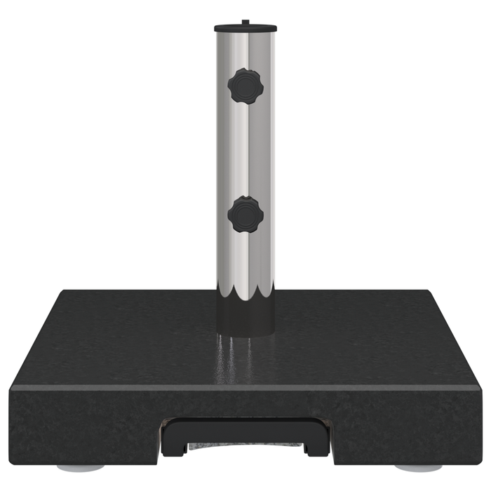 Base Ombrellone con Maniglia Granito Nero 29 kg Quadrata