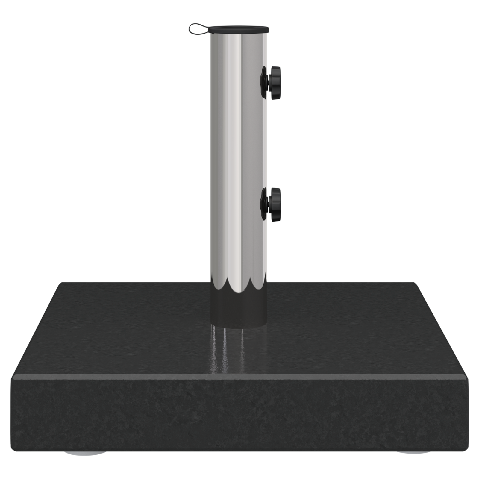 Base Ombrellone con Maniglia Granito Nero 29 kg Quadrata