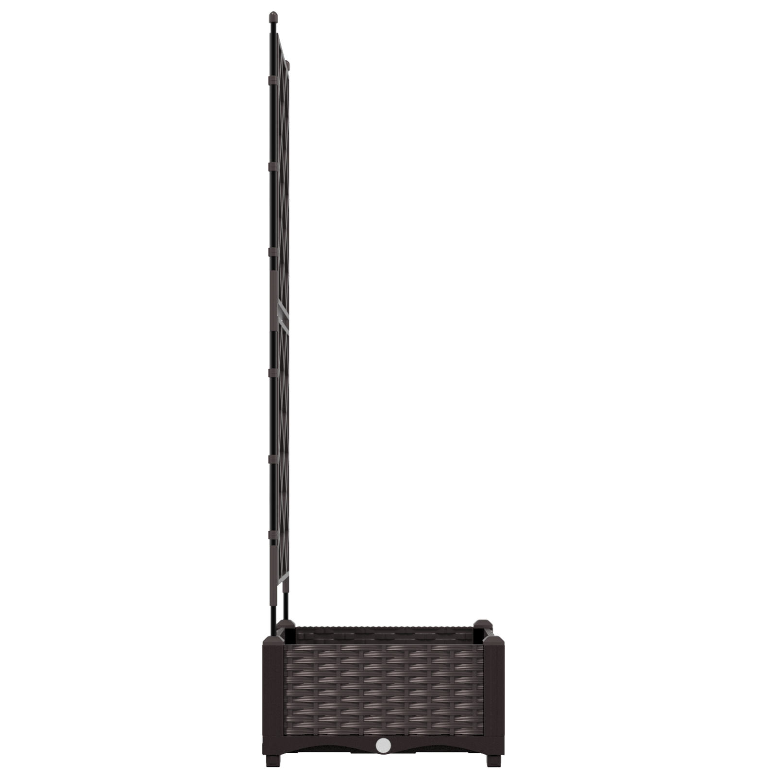 Piantana da Giardino  con Trellis Marrone 40x40x125,5 cm