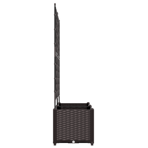 Fioriera da Giardino con Griglia 2 pz Marrone 80x40x143 cm