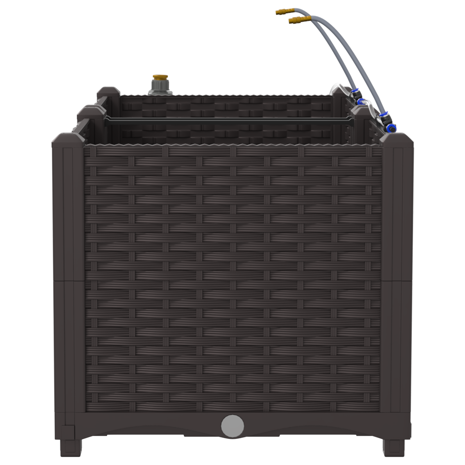 Fioriere  con sistema di irrigazione 2 pezzi Marrone