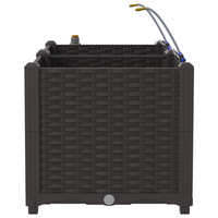 Fioriere  con sistema di irrigazione 2 pezzi Marrone