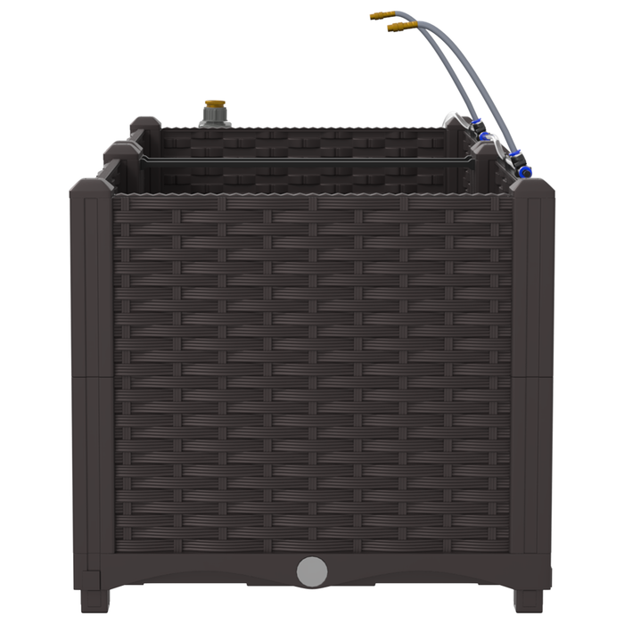 Fioriere  con sistema di irrigazione 2 pezzi Marrone