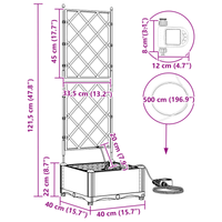 Fioriere da Giardino  con Sistema di Irrigazione Brown