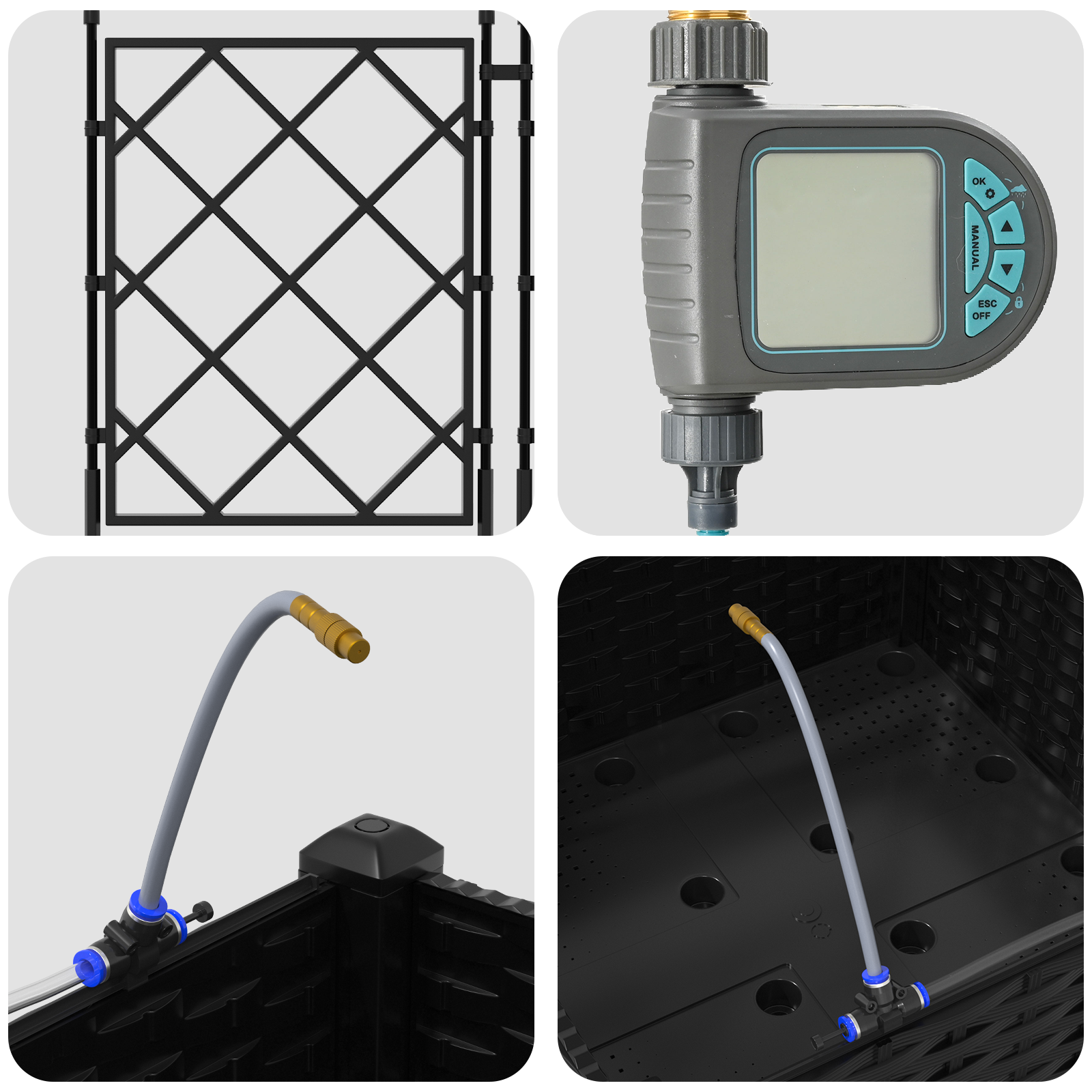 vasi da giardino  con sistema di irrigazione