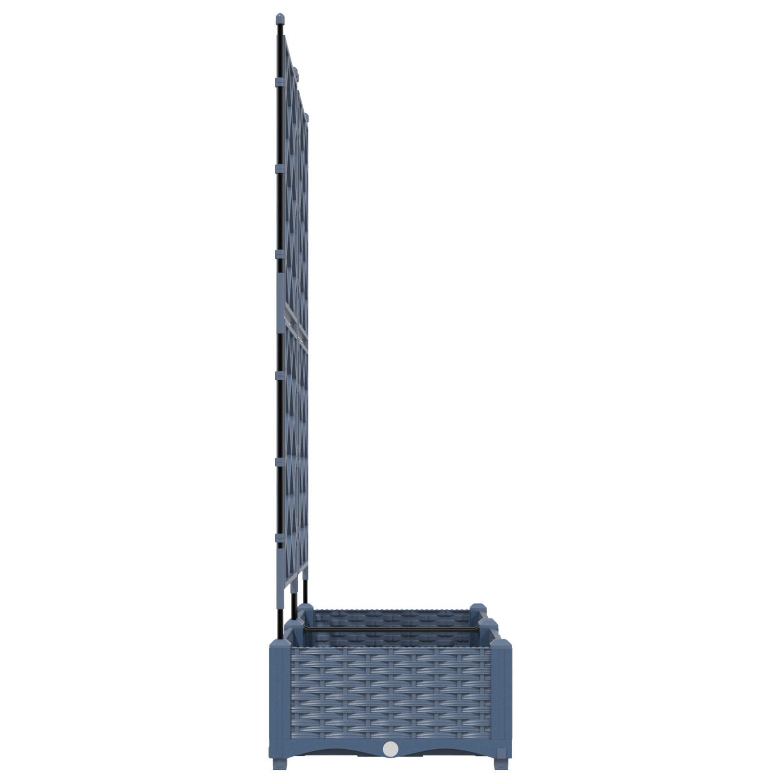 Piantana da giardino con trellis 2 pz Grigio 80x40x125,5 cm