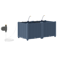 vidaXL Vasi da giardino Grigio 80 x 40 x 37.5 cm Acciaio