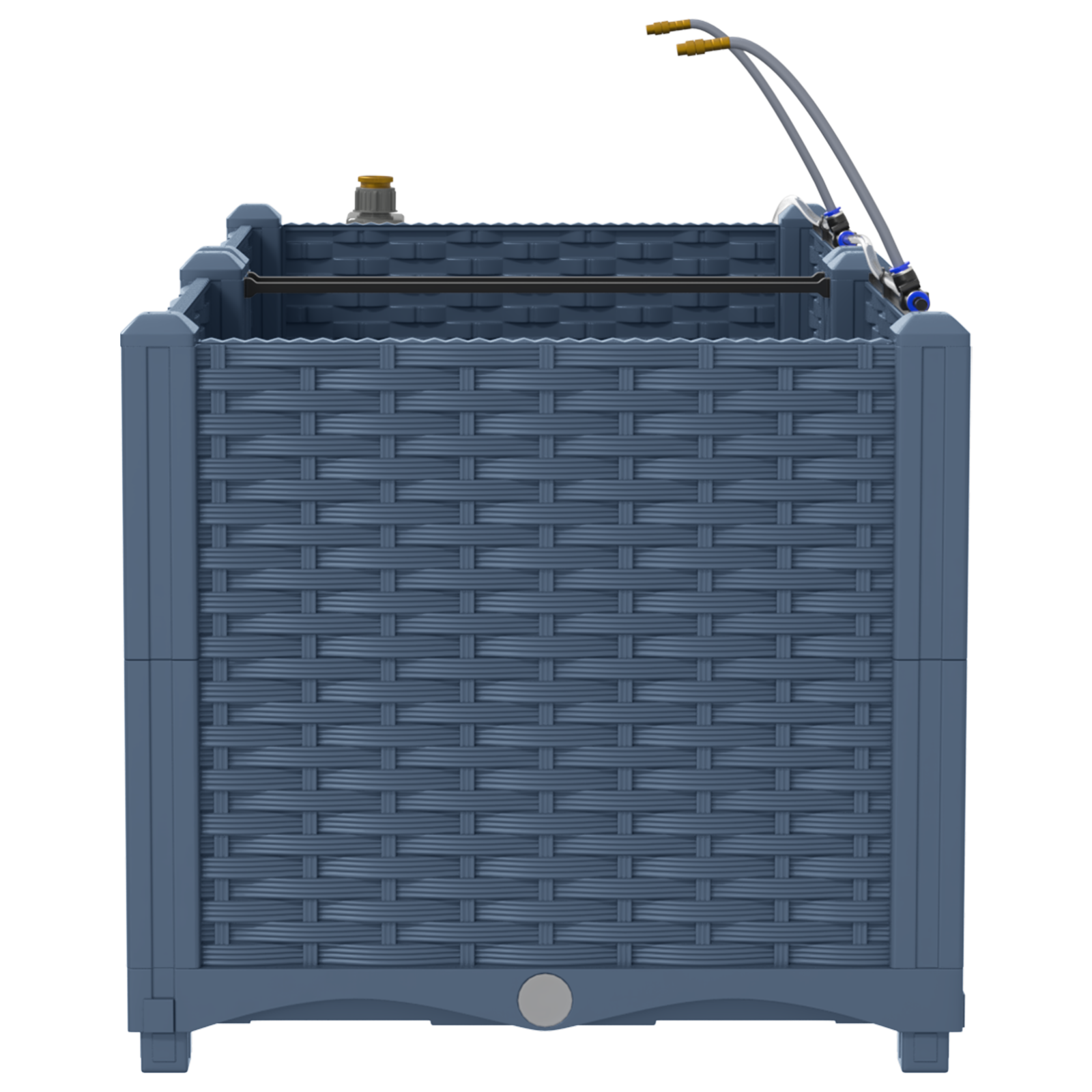 vidaXL Vasi da giardino Grigio 80 x 40 x 37.5 cm Acciaio