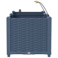 vidaXL Vasi da giardino Grigio 80 x 40 x 37.5 cm Acciaio