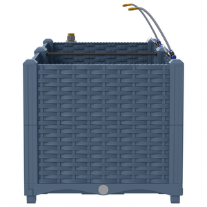 vidaXL Vasi da giardino Grigio 80 x 40 x 37.5 cm Acciaio