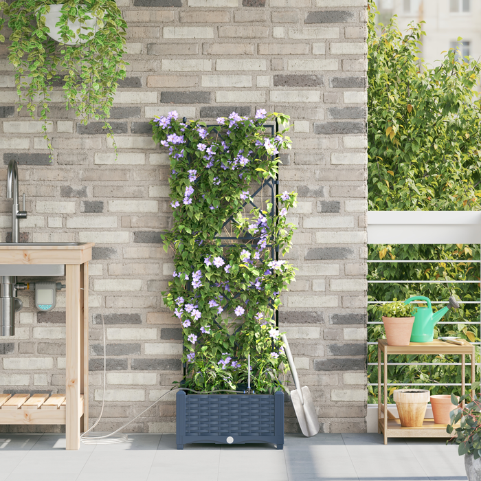 vidaXL Vasi da giardino Grigio 40 x 40 x 126 cm Acciaio