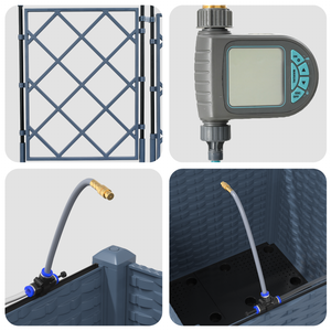 Fioriere da Giardino  con Sistema di Irrigazione in Grigio