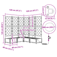 Scavatori da Giardino  con Sistema di Irrigazione 5 pezzi Grigio